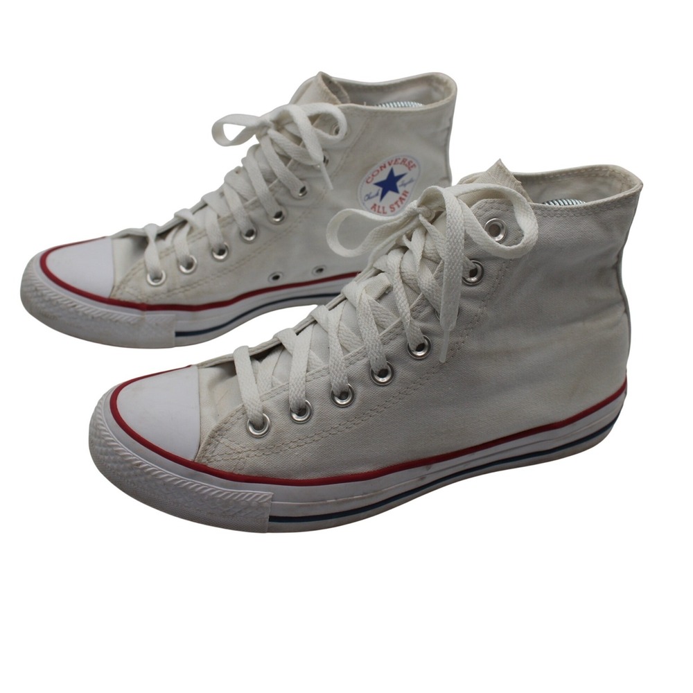 Converse Chuck Taylor All Star High Top White Canvas Sneakers W7650 Womens‎ 9